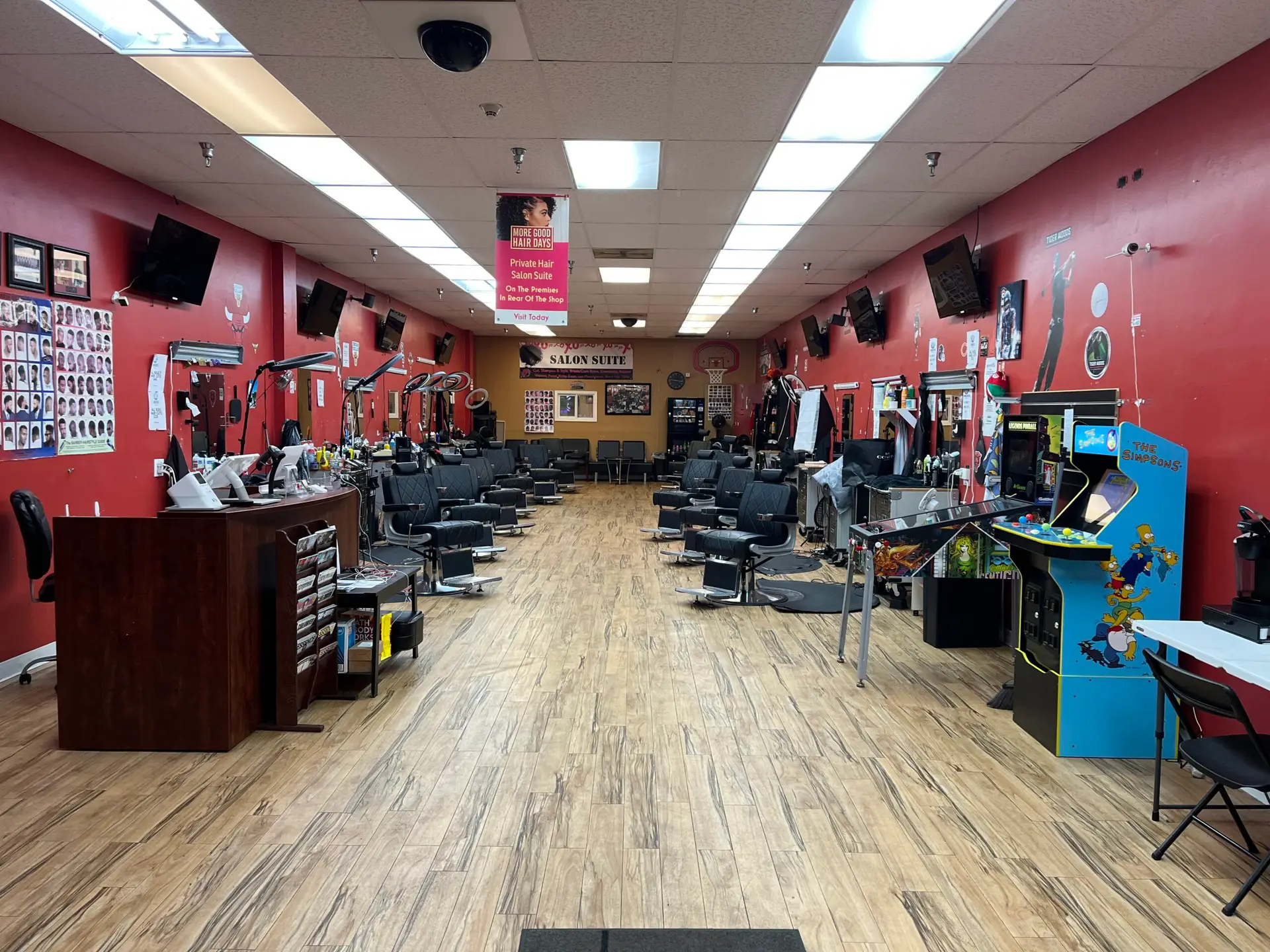 kickbacks barbershop interior